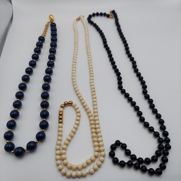 Vintage Monet Bead Necklaces with Monet tag & Monet clasp. - Picture 1 of 8